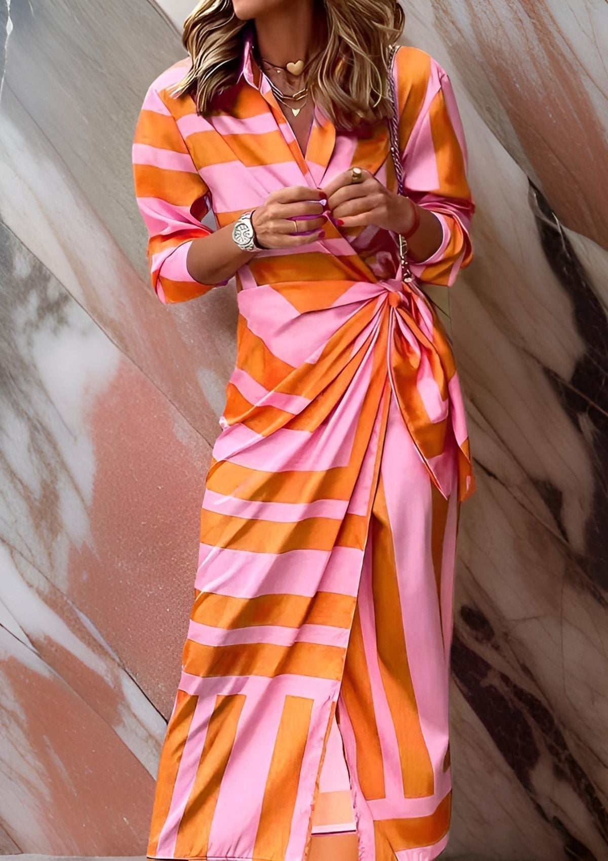 Amalia – Wrap Dress with Print
