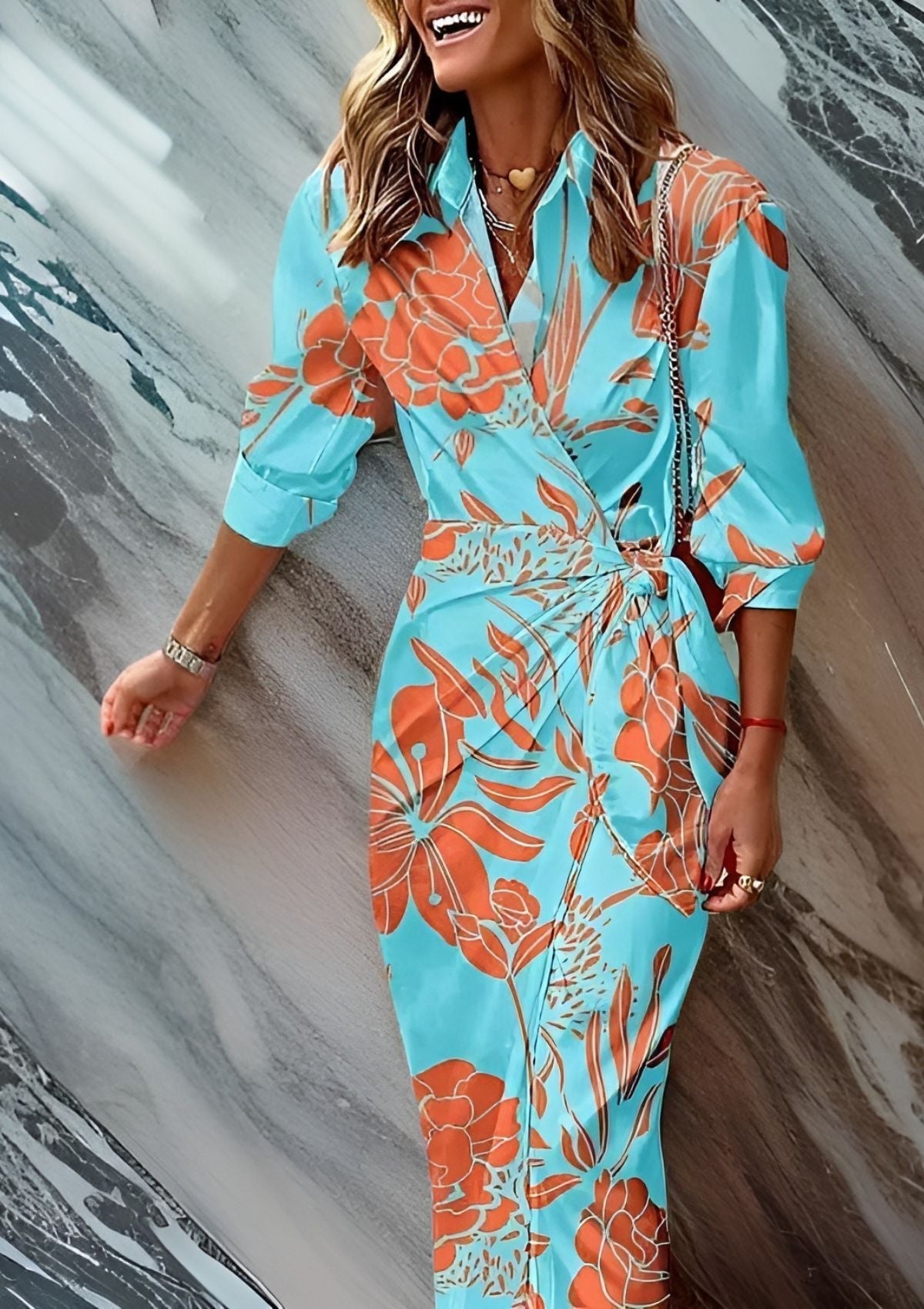 Amalia – Wrap Dress with Print