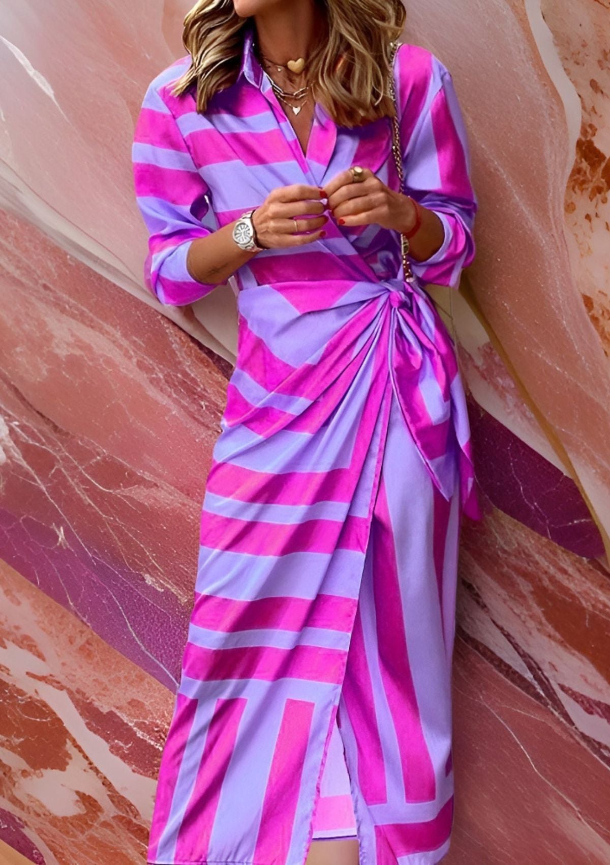 Amalia – Wrap Dress with Print