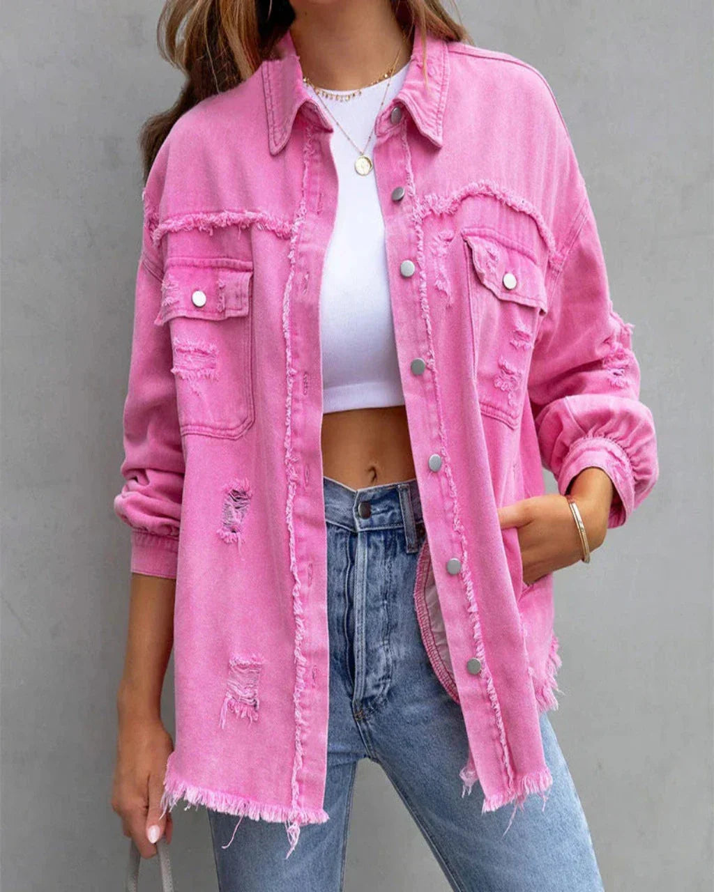 Nienke | Torn denim jacket