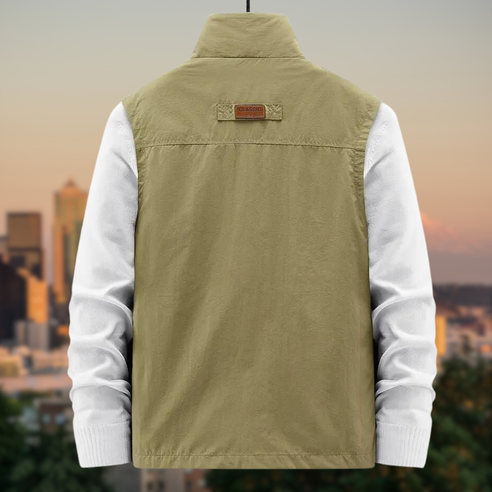 Breeze - Men's Vest with Multi-Pockets and Zip