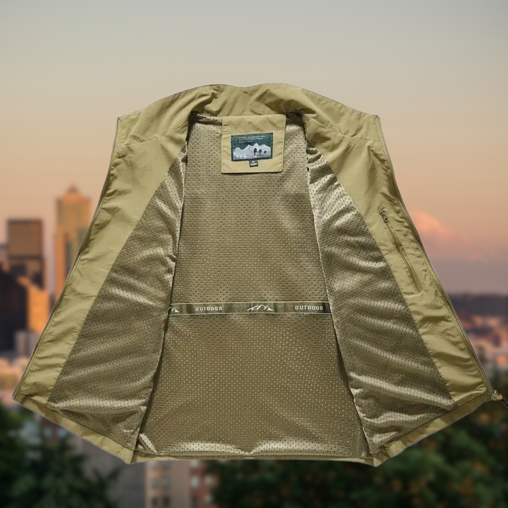 Breeze - Men's Vest with Multi-Pockets and Zip