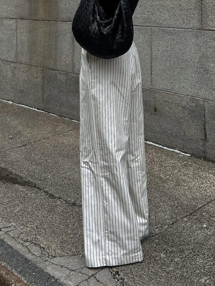 Lotte | Black and white striped pants
