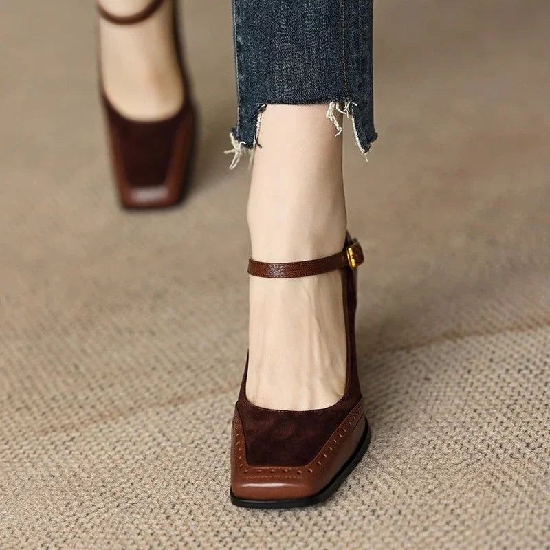 WRENLEY | TWO-TONE MARY JANE HEELS