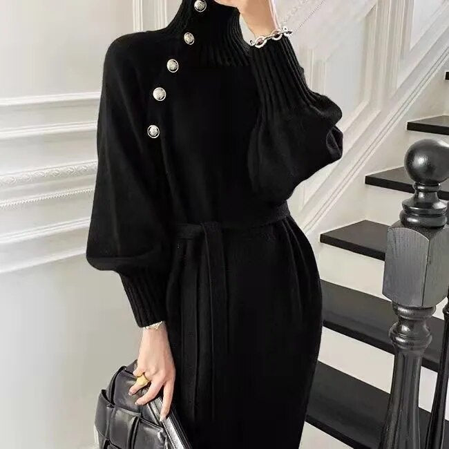 Nora - Dress with turtleneck