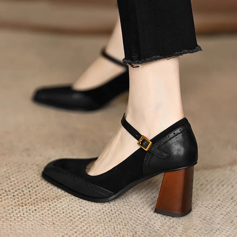 WRENLEY | TWO-TONE MARY JANE HEELS