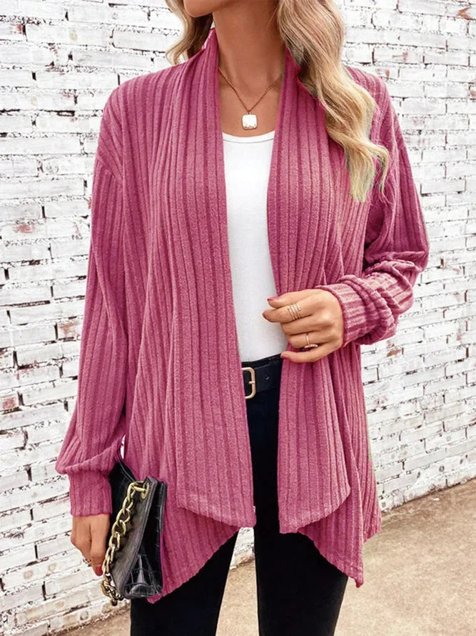 EMMELINE | DRAPED STRIPE CARDIGAN