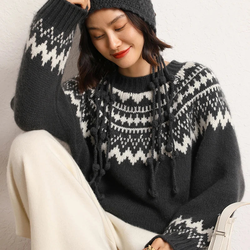 Carla | Round Neck Knitted Sweater
