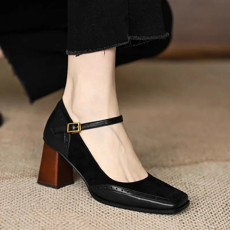 WRENLEY | TWO-TONE MARY JANE HEELS