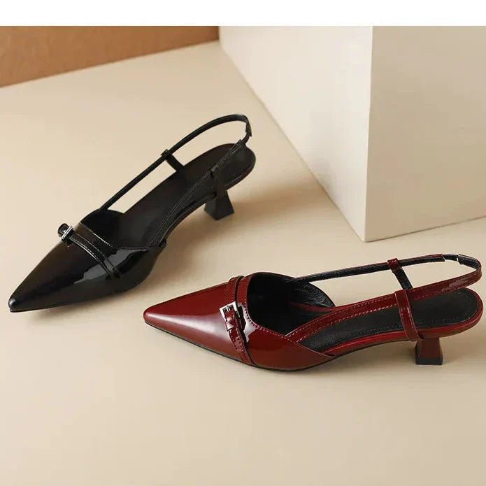 EVALYN | SLINGBACK PATENT HEELS