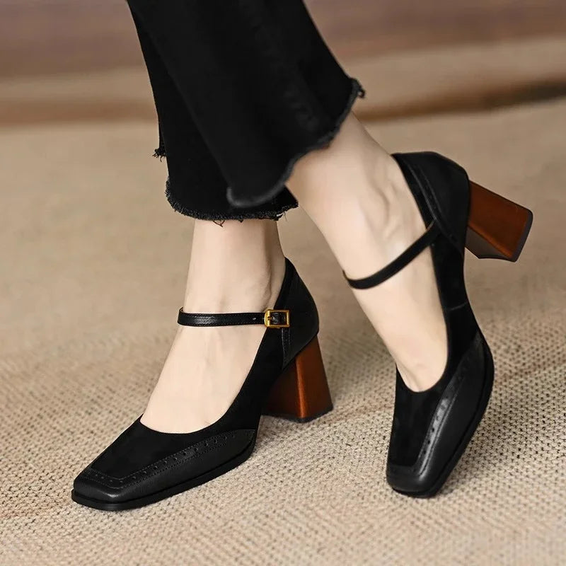 WRENLEY | TWO-TONE MARY JANE HEELS