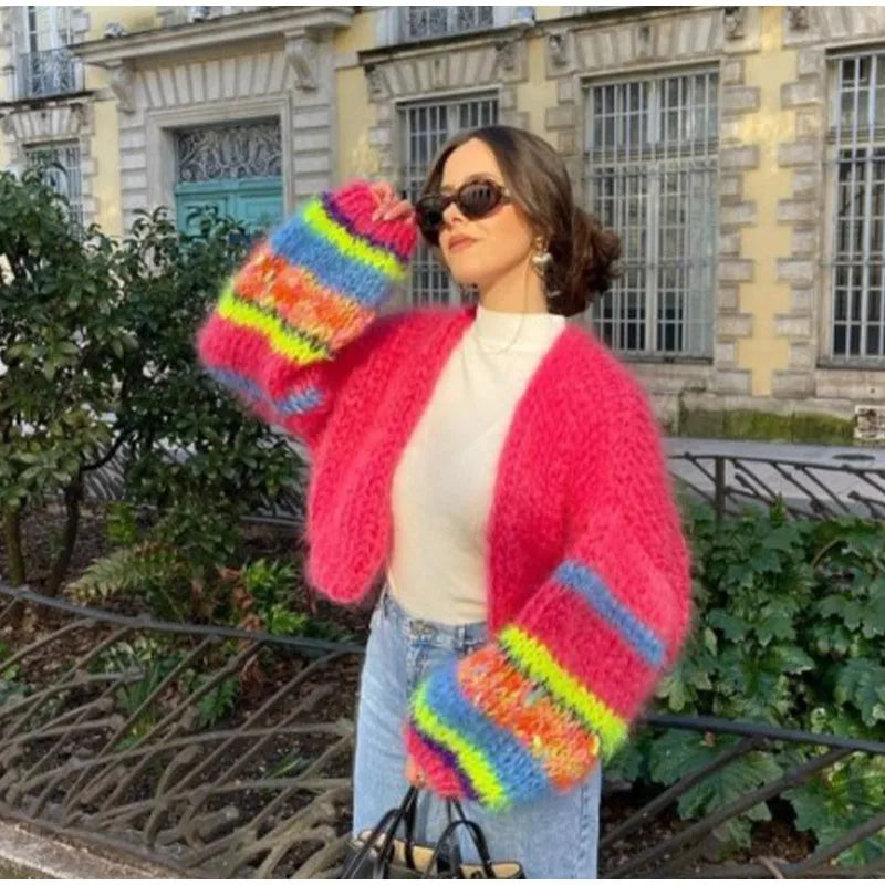 Bridget - Striped open sweater