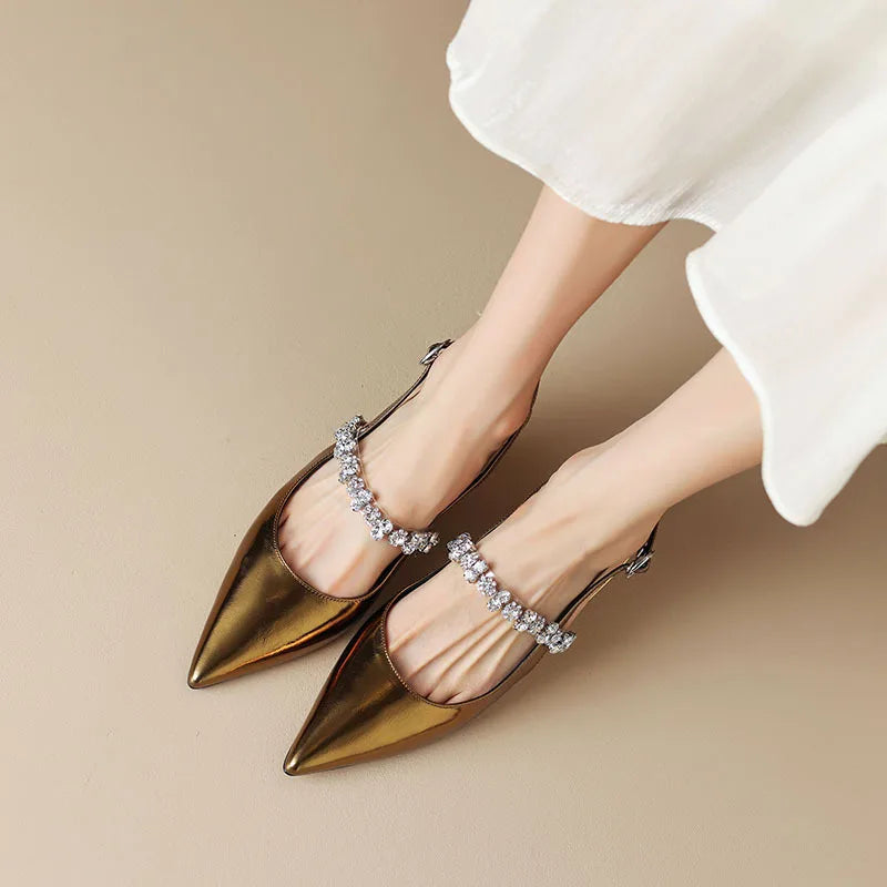 ZAHRA | RHINESTONE SLINGBACK HEELS