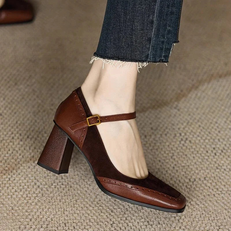 WRENLEY | TWO-TONE MARY JANE HEELS