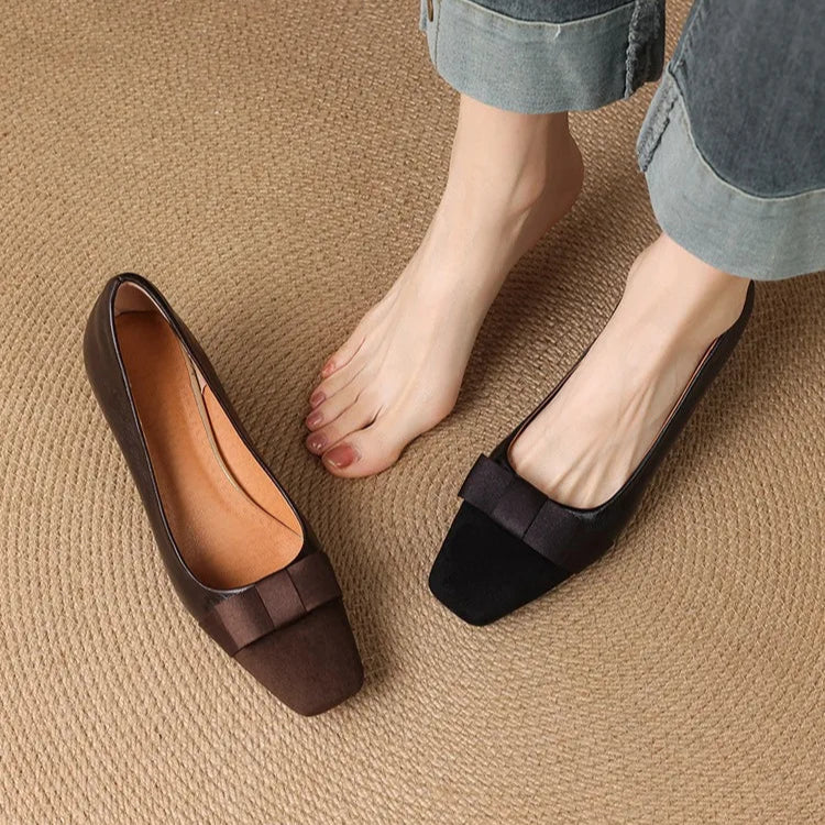 TATUM | BOW DETAIL BLOCK HEELS