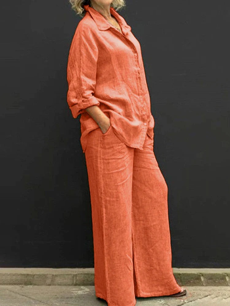 Marceline - Cotton linen set for women