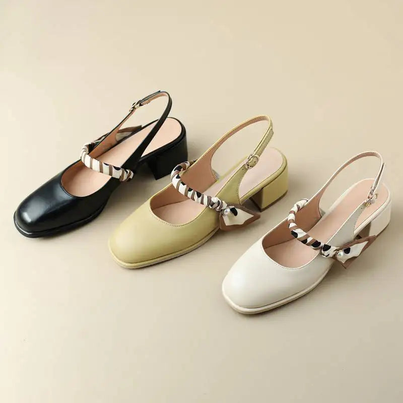 GIAVANNA | PEARL STRAP SLINGBACK HEELS