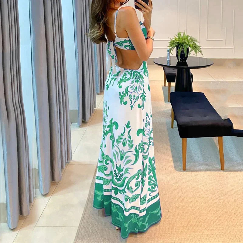 Lovie - Sexy summer dress with V-neck and spaghetti straps
