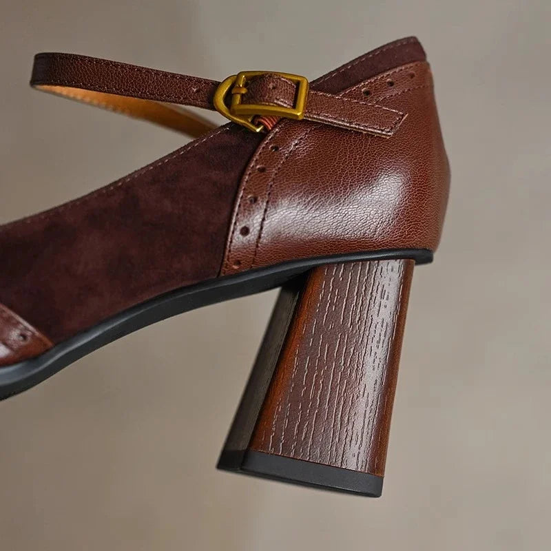 WRENLEY | TWO-TONE MARY JANE HEELS
