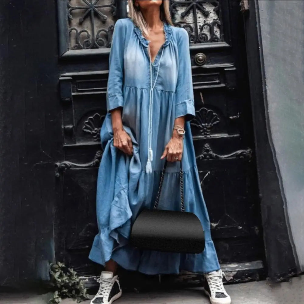 Abe - Denim maxi dress
