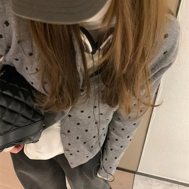 KESTREL | POLKA-DOT KNIT CARDIGAN