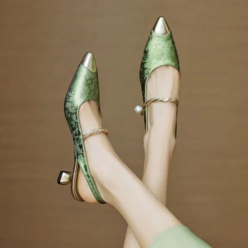 MAZIE | SCULPTED TOE-CAP HEELS