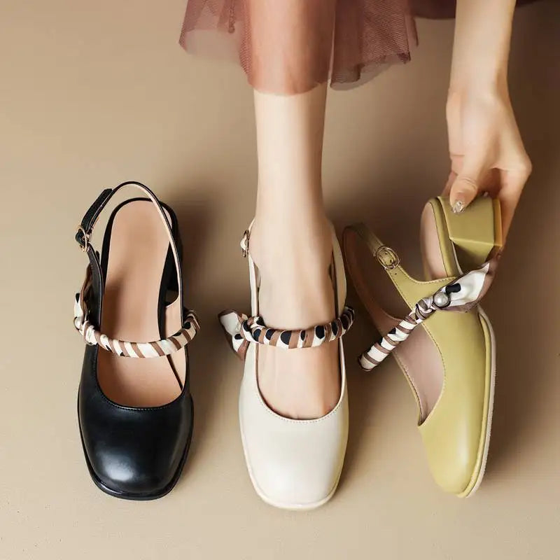 GIAVANNA | PEARL STRAP SLINGBACK HEELS