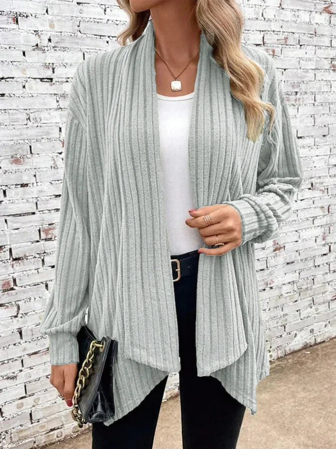 EMMELINE | DRAPED STRIPE CARDIGAN