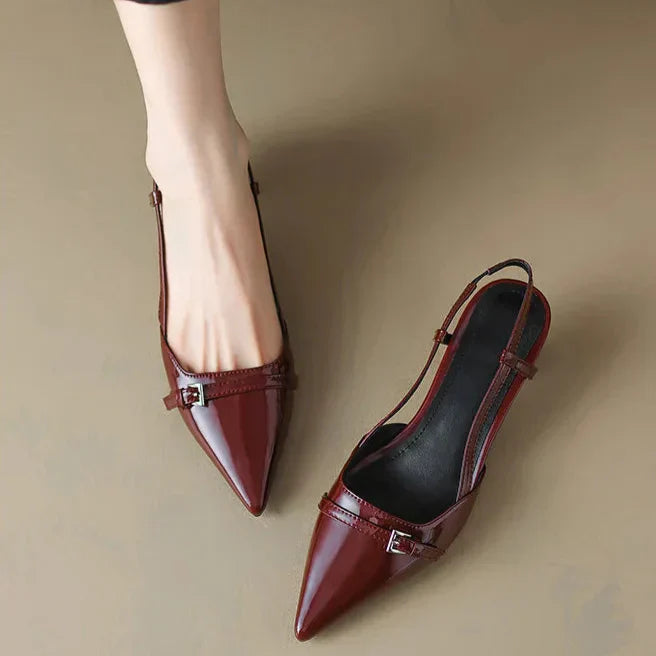 EVALYN | SLINGBACK PATENT HEELS