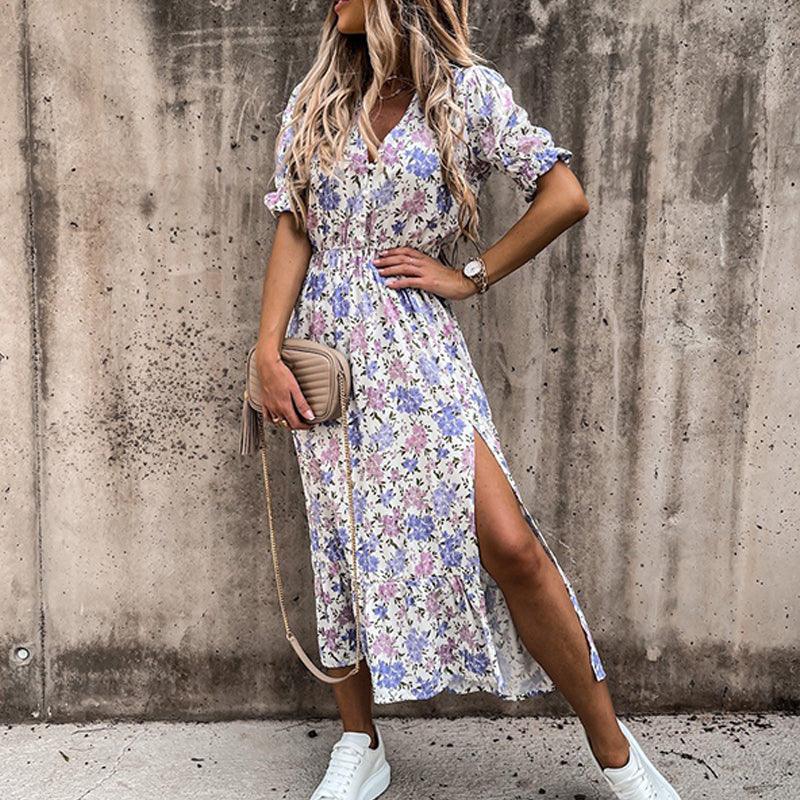 Briellea – Stylish maxi dress with floral pattern