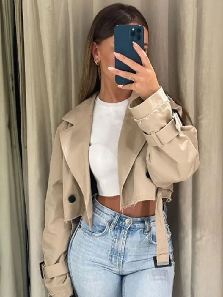 TESS | BELT CROPPED JACKET