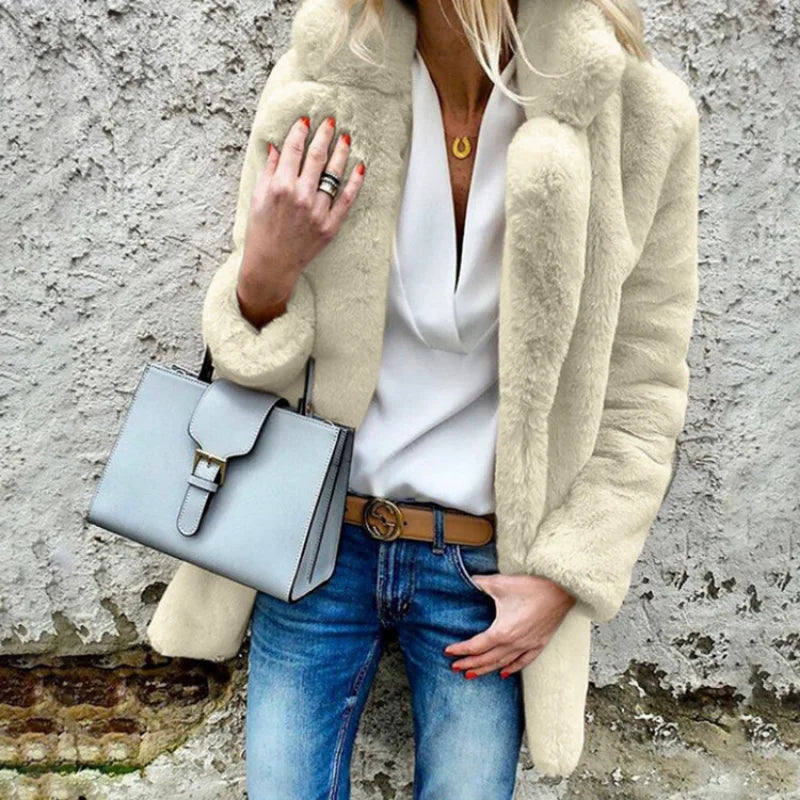 Faith - Fluffy winter coat for women