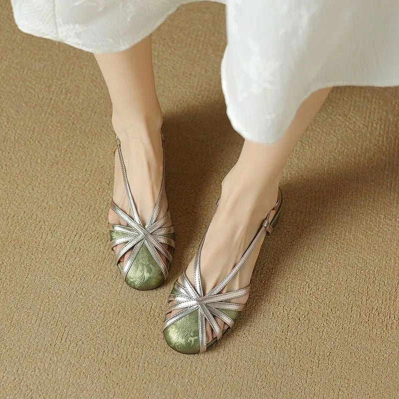 SHILOH | STRAPPY LOW HEEL SANDALS