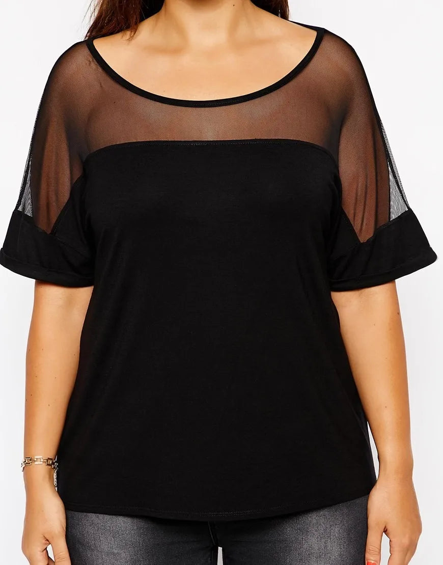 Plus Size Mesh Top for Summer 2025