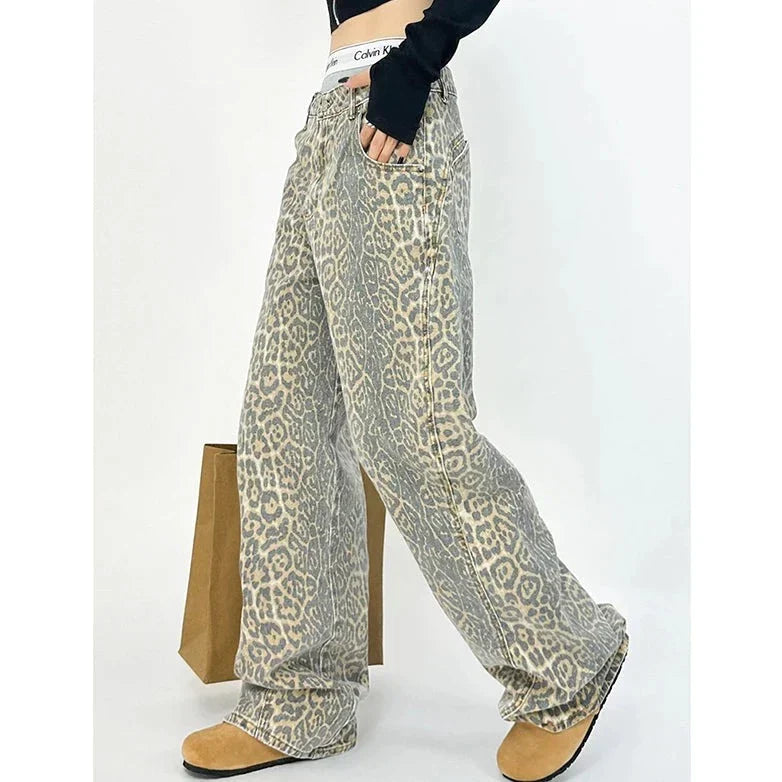 Gilda - Retro Leopard Print Trousers