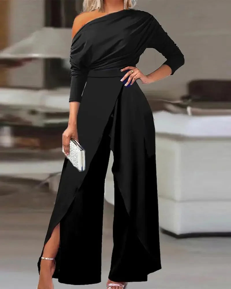 Wendy - New fashionable, simple, elegant jumpsuit with wide legs