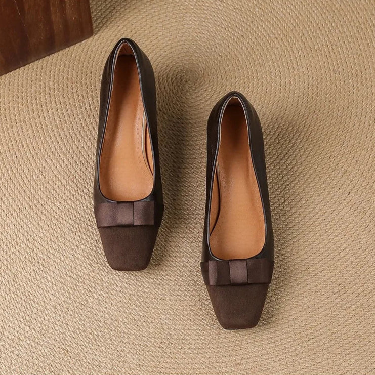 TATUM | BOW DETAIL BLOCK HEELS