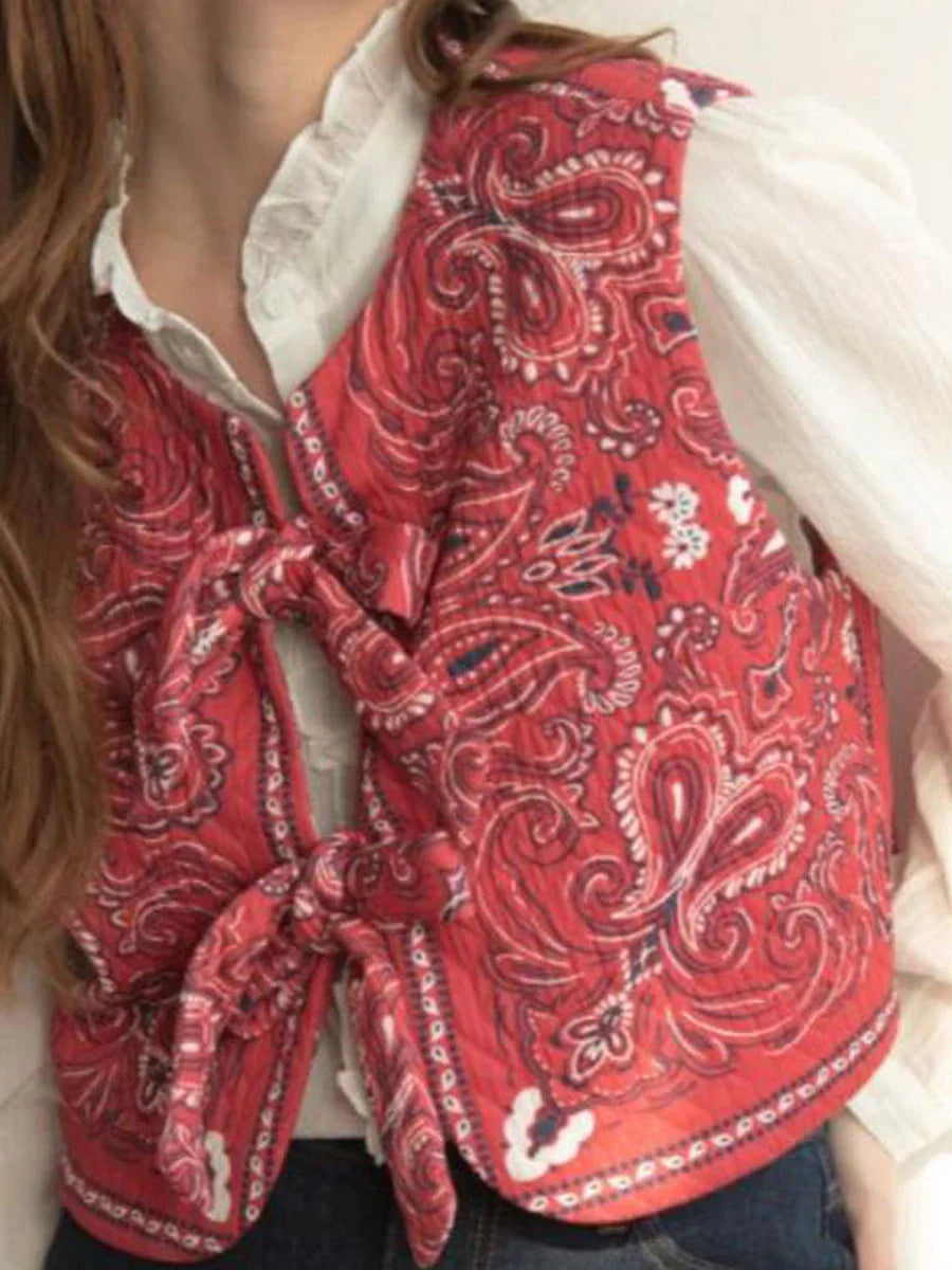 Y2K Rust Colored Bandana Wrap Top Trendy Cropped Streetwear Top - Liora