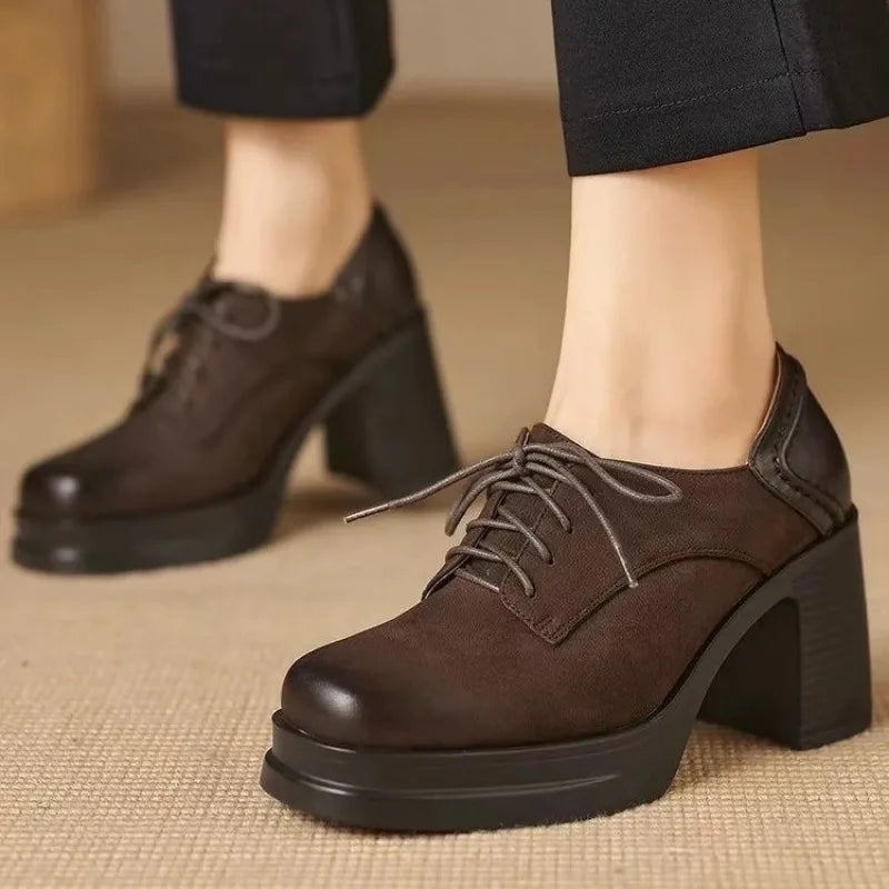 NYSSA | CHUNKY LACE-UP HEELS