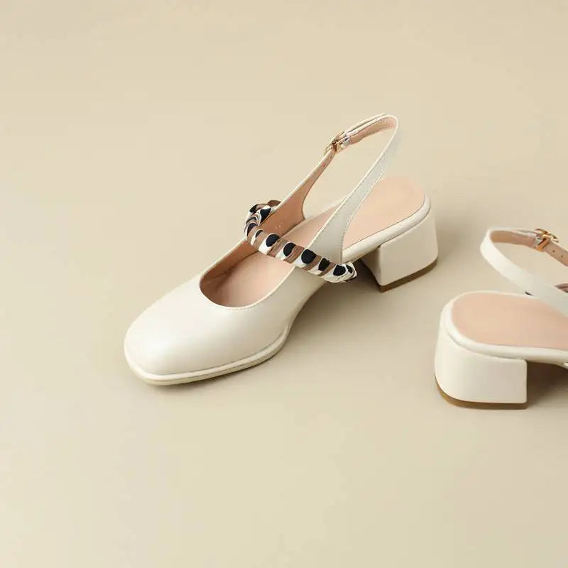 GIAVANNA | PEARL STRAP SLINGBACK HEELS