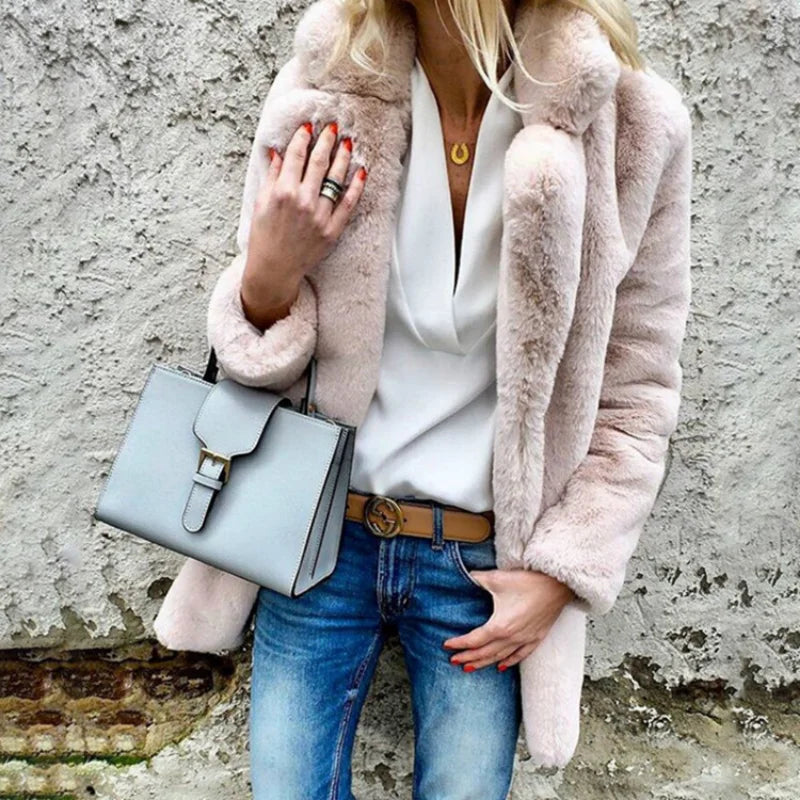 Faith - Fluffy winter coat for women