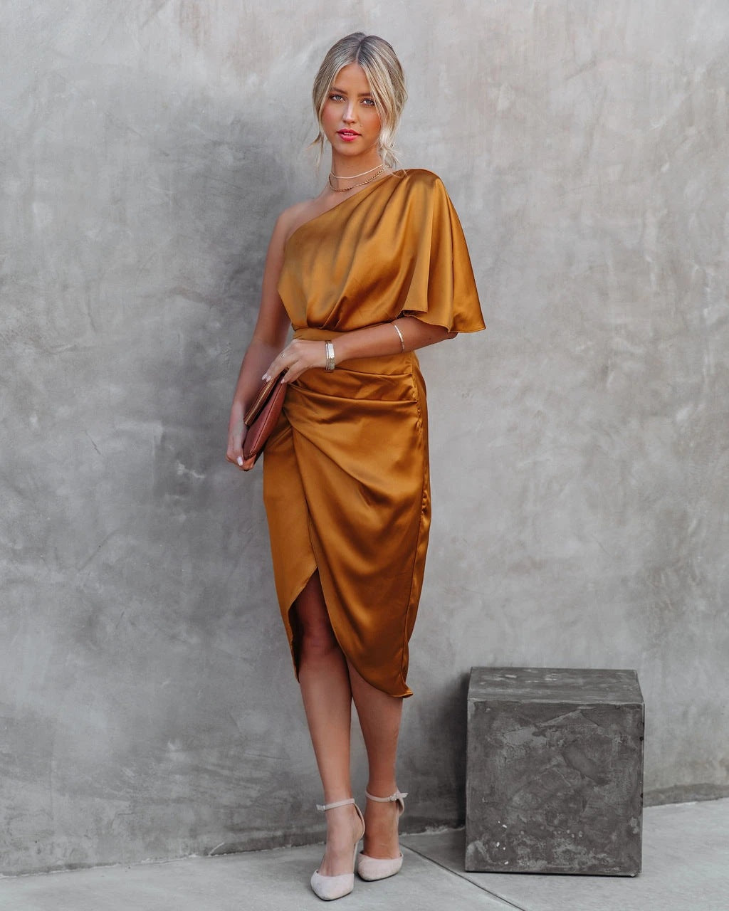 Ariah -Long one shoulder dress