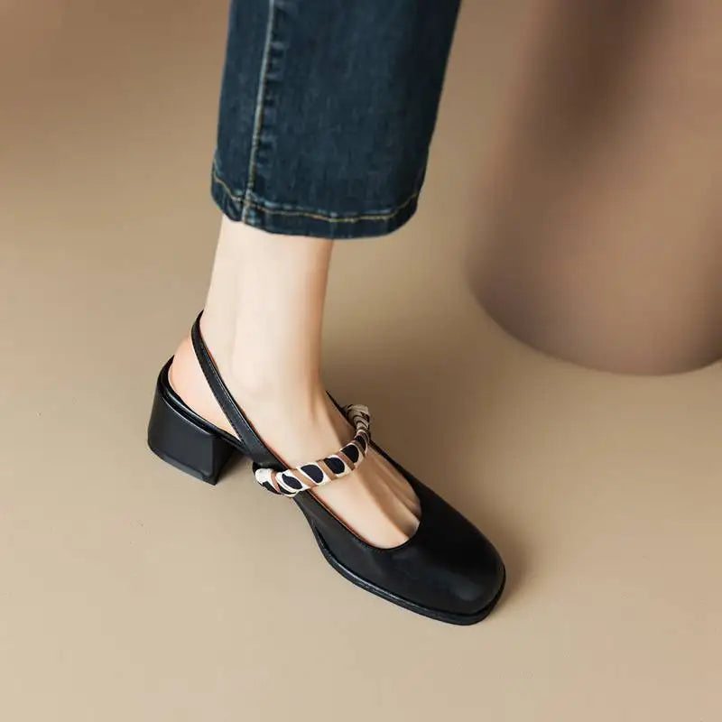 GIAVANNA | PEARL STRAP SLINGBACK HEELS