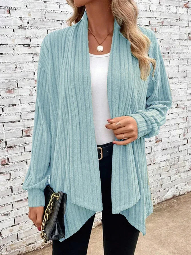 EMMELINE | DRAPED STRIPE CARDIGAN
