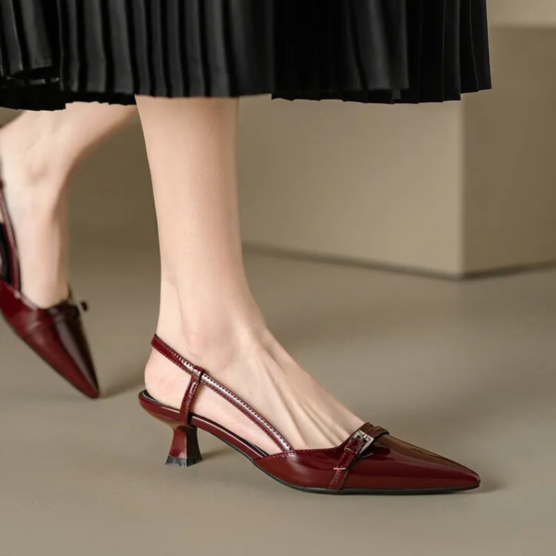 EVALYN | SLINGBACK PATENT HEELS