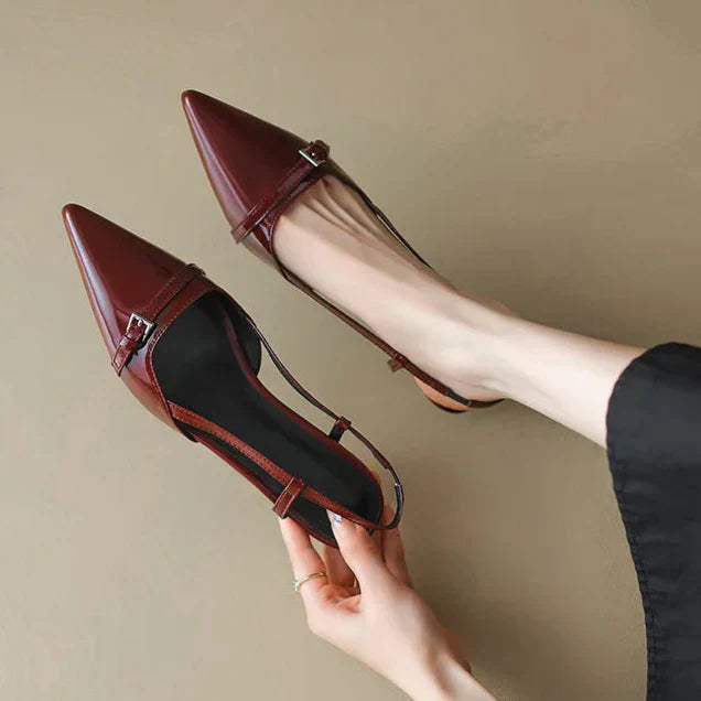 EVALYN | SLINGBACK PATENT HEELS