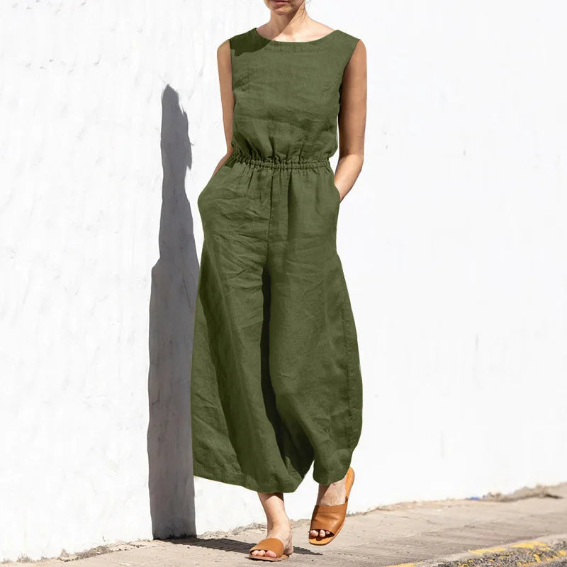Georgia - Cotton linen jumpsuit