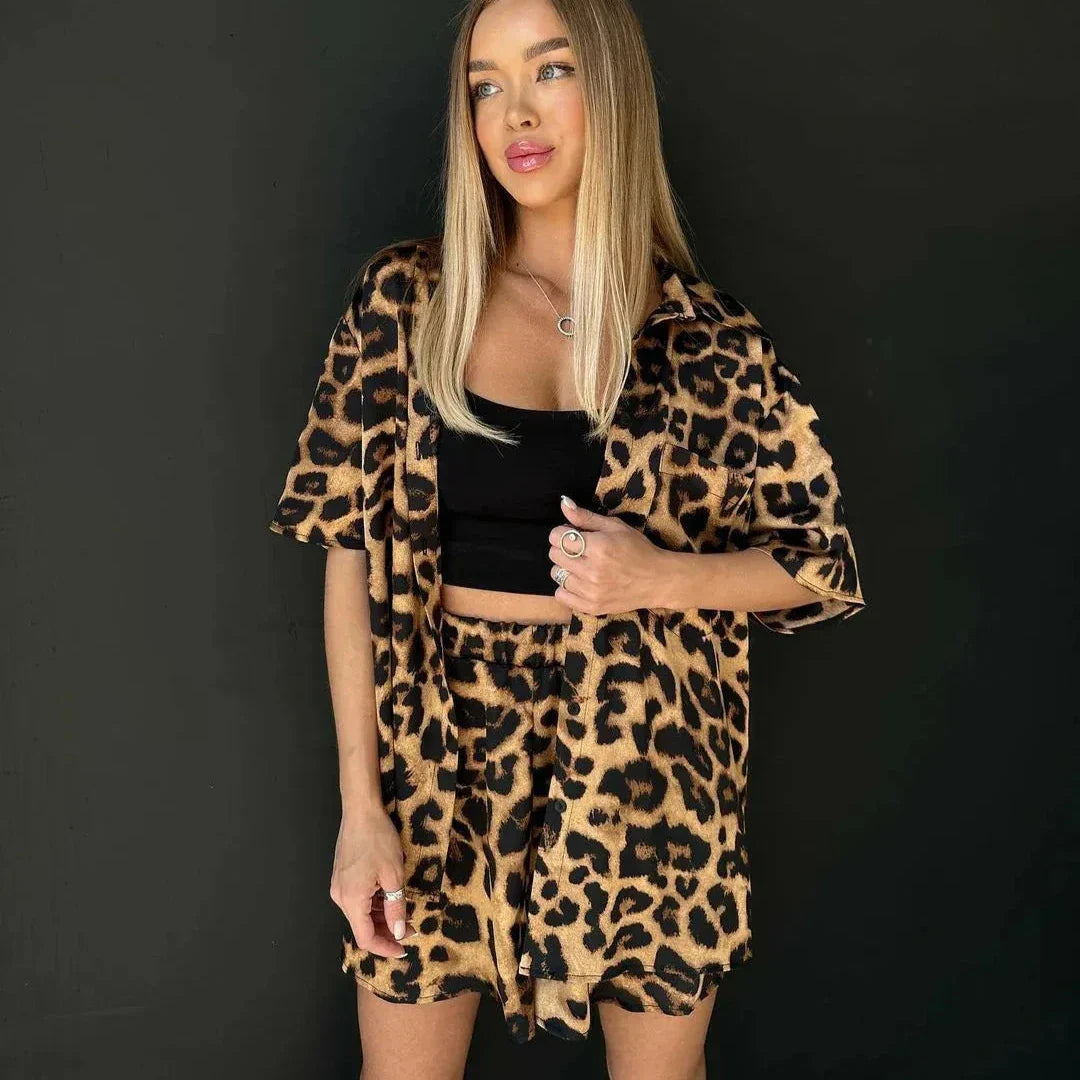 Ana - Leopard Print Two Piece Set