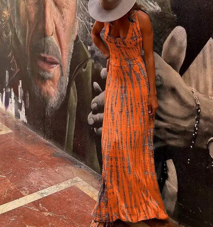Benilda - Sexy sleeveless bohemian fashion with open back