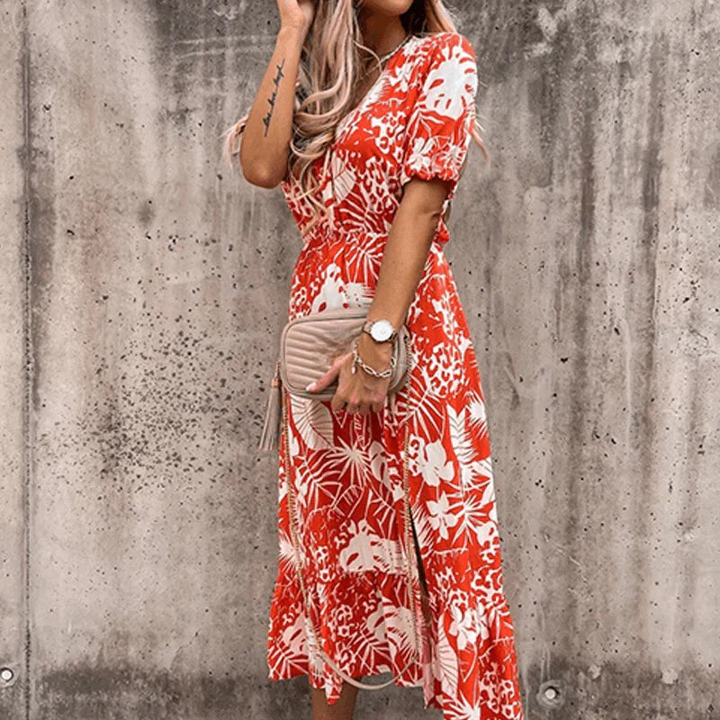 Briellea – Stylish maxi dress with floral pattern